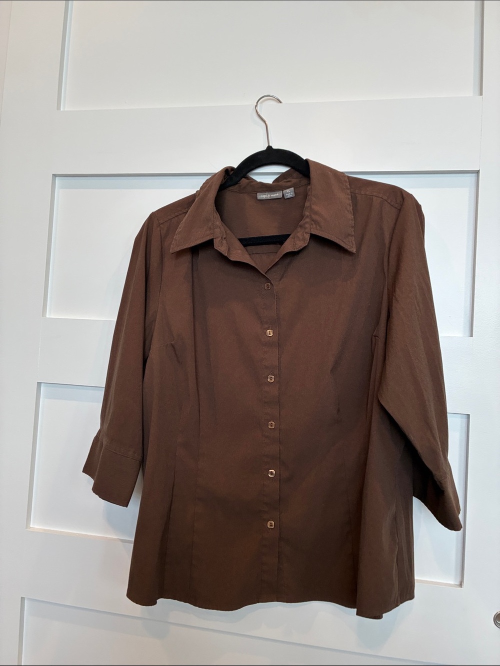 Apt. 9 Brown Women's Casual Button-Down Shirt